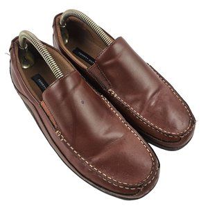Tommy Hilfiger Shoes Mens Size 10 Brown Faux Leather Loafers Slip On Kerry